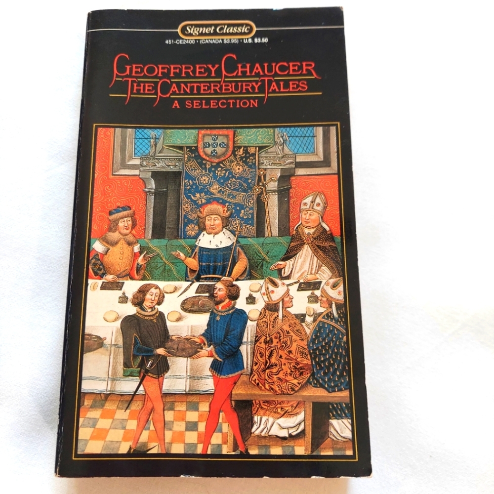 Geoffrey Chaucer The Canterbury Tales Book-1969 Signet Classic-midievil England